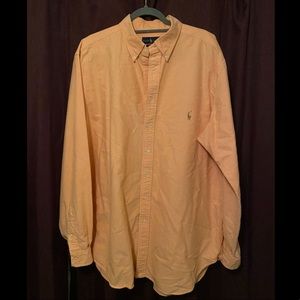 XL Orange Polo Ralph Lauren Long Sleeve Button Down